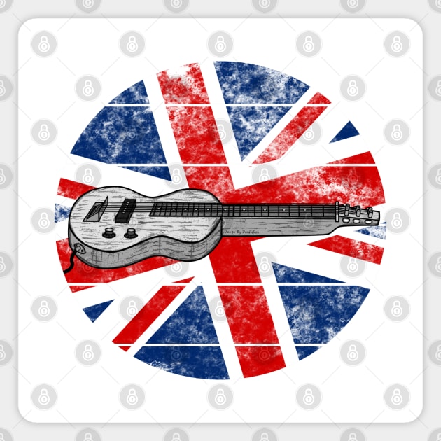 Lap Steel Guitar UK Flag Slide Guitarist British Musician Magnet by doodlerob